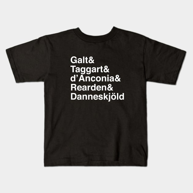 Helvetica Shrugged Kids T-Shirt by Woah_Jonny